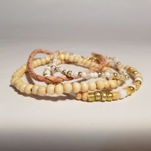 Beechwood Beaded Bracelet Set